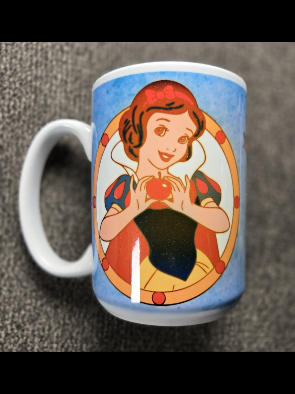 Blue Character-Print Ceramic Coffee Mug Snow White Disney
